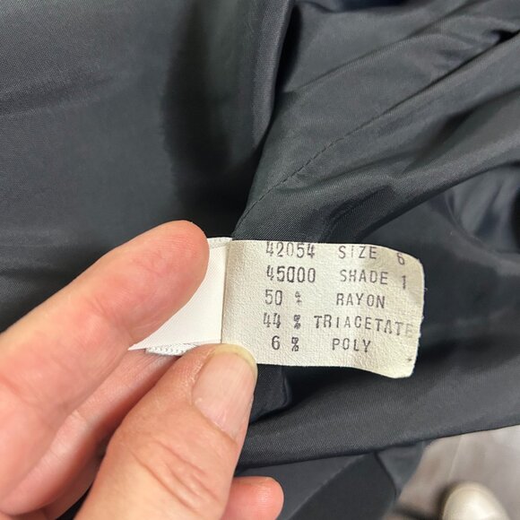 Vtg Albert Nipon Nightsfor Bergdorf  Formal Little Black Dress Feathers READ - Picture 8 of 11